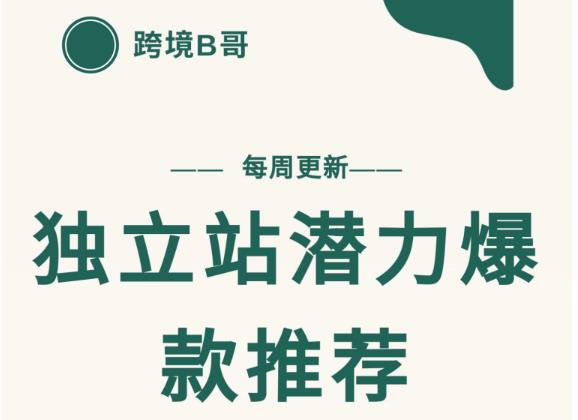 【跨境B哥】独立站潜力爆款选品推荐，测款出单率高达百分之80（每周更新）-优学网