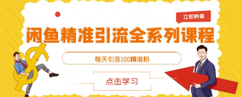 闲鱼精准引流全系列课程，每天引流100精准粉【视频课程】-优学网