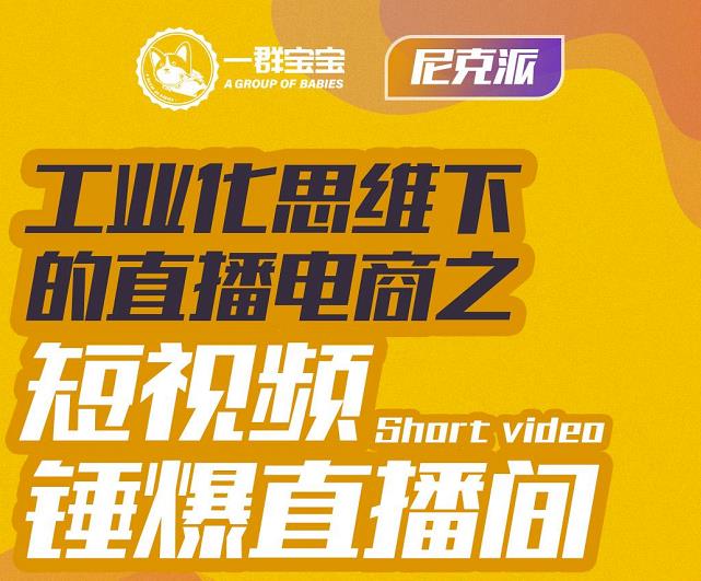 尼克派·工业化思维下的直播电商之短视频锤爆直播间，听话照做执行爆单-优学网