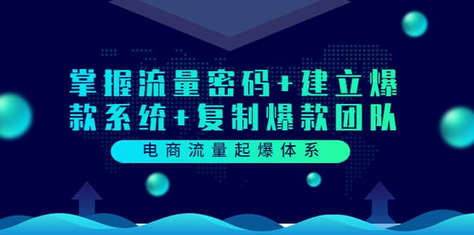 电商流量起爆体系：掌握流量密码 建立爆款系统 复制爆款团队（价值599）-优学网