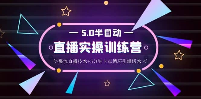 蚂蚁·5.0半自动直播2345打法，半自动爆流直播技术 5分钟卡点循环引爆话术-优学网