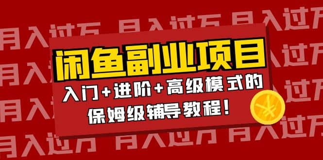 月入过万闲鱼副业项目：入门 进阶 高级模式的保姆级辅导教程-优学网