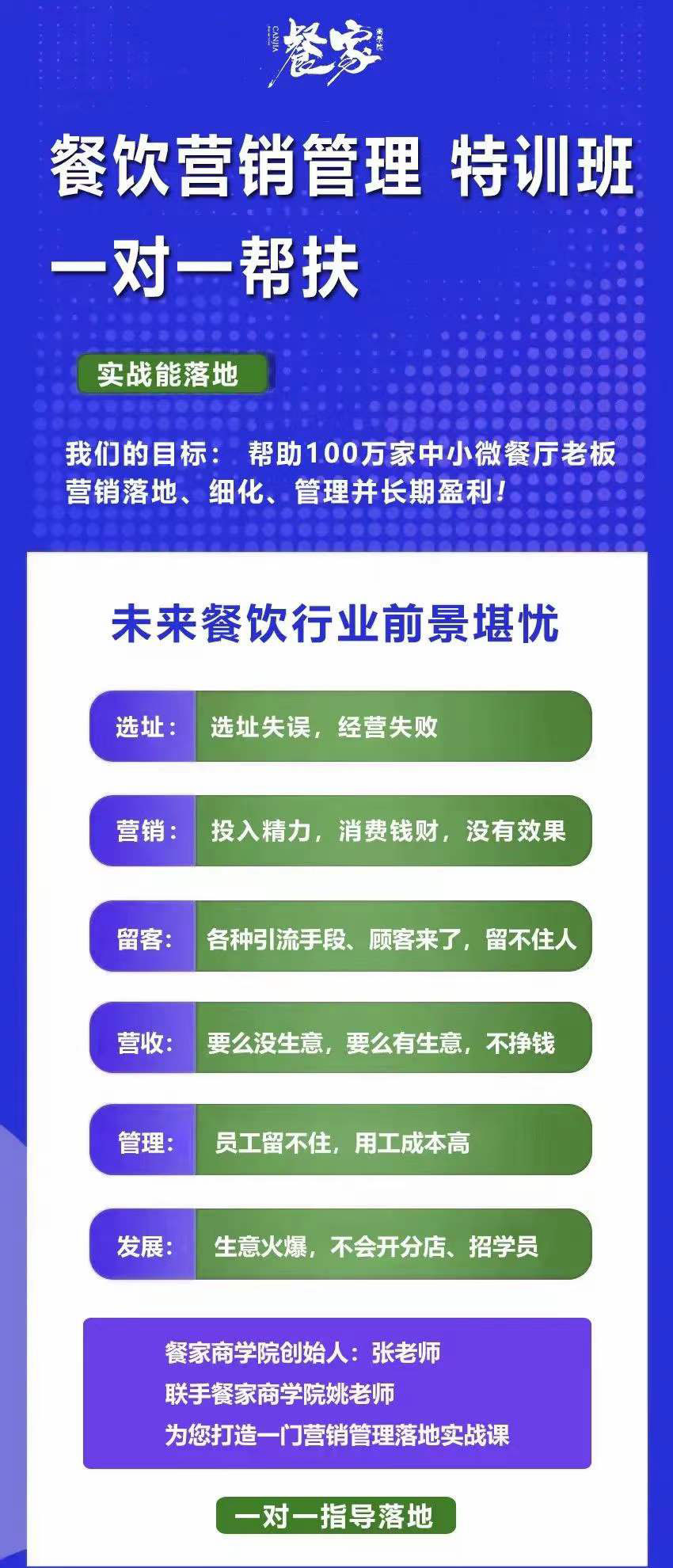 图片[1]-餐饮营销管理特训班：选址 营销 留客 营收 管理 发展-优学网