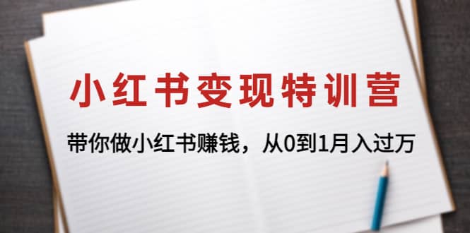 小红书变现特训营：带你做小红书项目-优学网