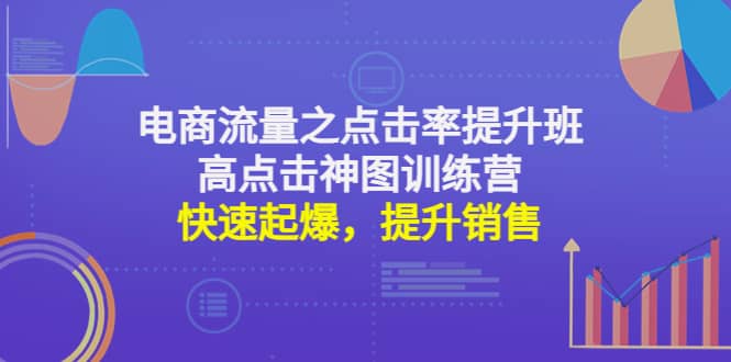 电商流量之点击率提升班 高点击神图训练营：快速起爆，提升销售-优学网