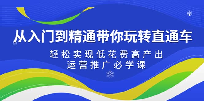 从入门到精通带你玩转直通车：轻松实现低花费高产出，35节运营推广必学课-优学网