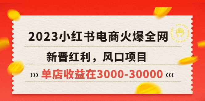 2023小红书电商火爆全网，新晋红利，风口项目，单店收益在3000-30000-优学网