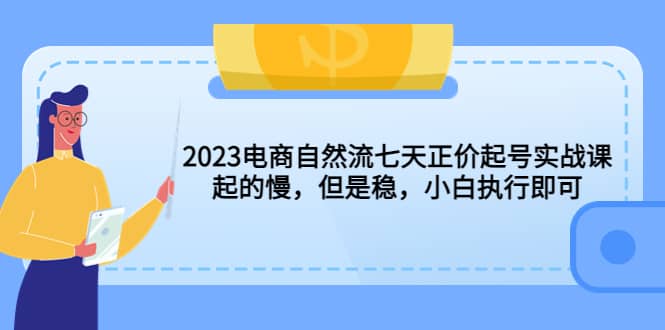 2023电商自然流七天正价起号实战课：起的慢，但是稳，小白执行即可-优学网