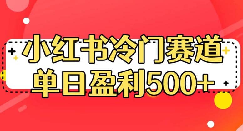 小红书冷门赛道，单日盈利500 【揭秘】-优学网