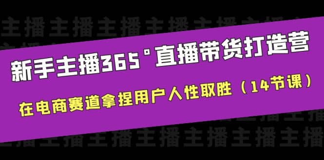 新手主播365°直播带货·打造营，在电商赛道拿捏用户人性取胜（14节课）-优学网