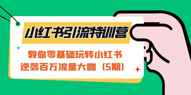 小红书引流特训营-第5期：教你零基础玩转小红书，逆袭百万流量大咖-优学网